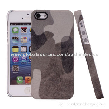 Drop-resistant Hard PC Shell Cases for iPhone 5/5S with Fabric Coating by IML Injection